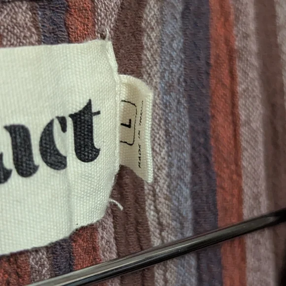 Pact Brown and Blue Striped Jumpsuit - Picture 4 of 4